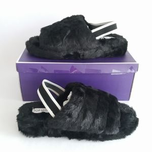 Top Moda Faux Fur Slingback Sandals!
